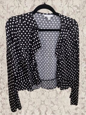 Topshop Black Polka Dot Blouse